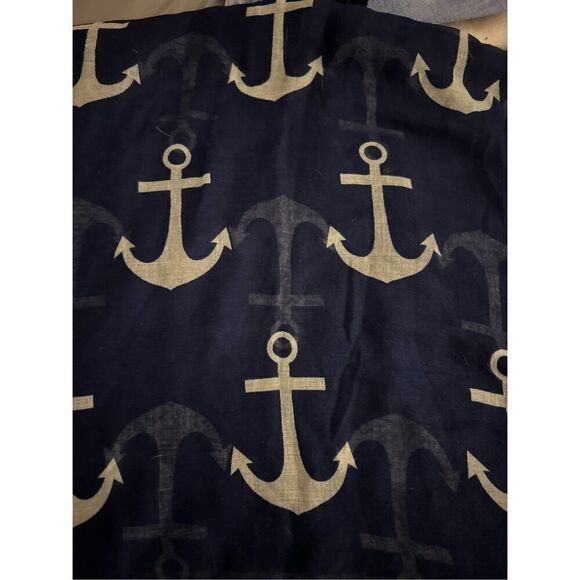 NAUTICAL ANCHOR (BLUE) / SCARF - Picture 2 of 2